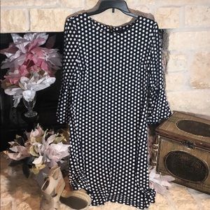 Navy and white Tommy Hilfiger polkadotted dress